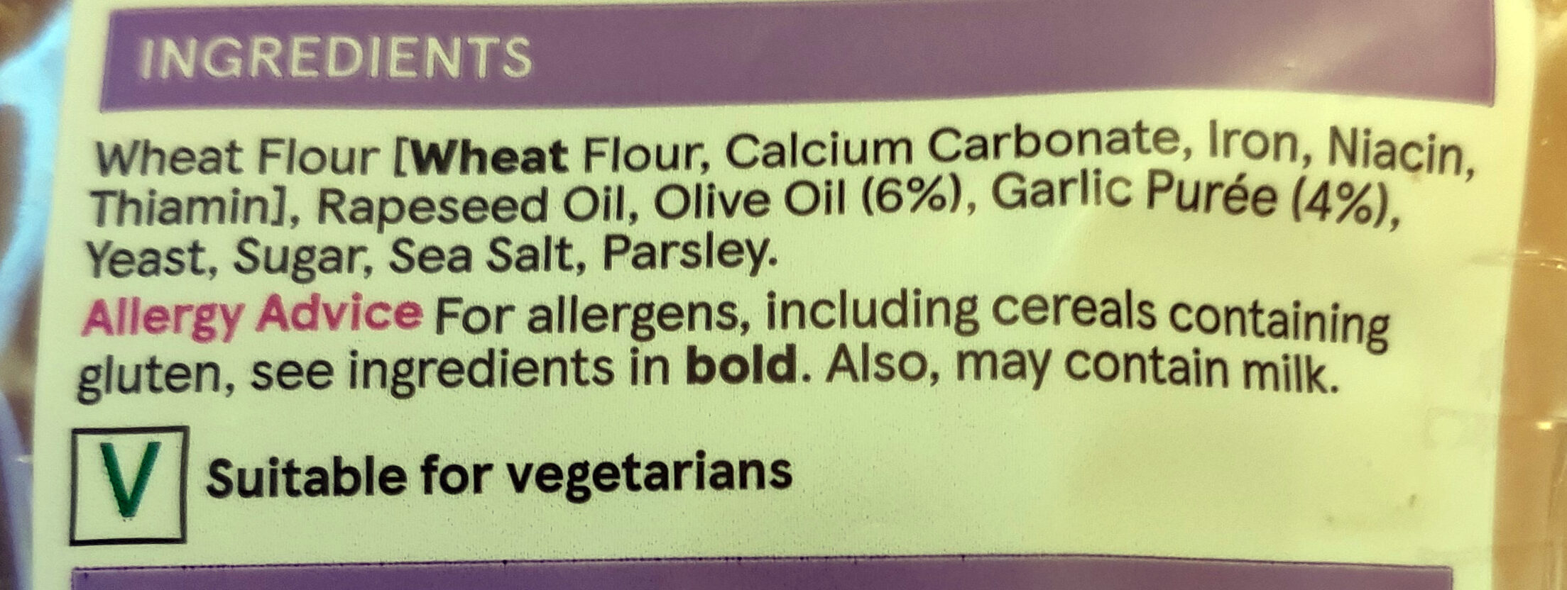 Garlic & herbs croutons - Ingredients - en