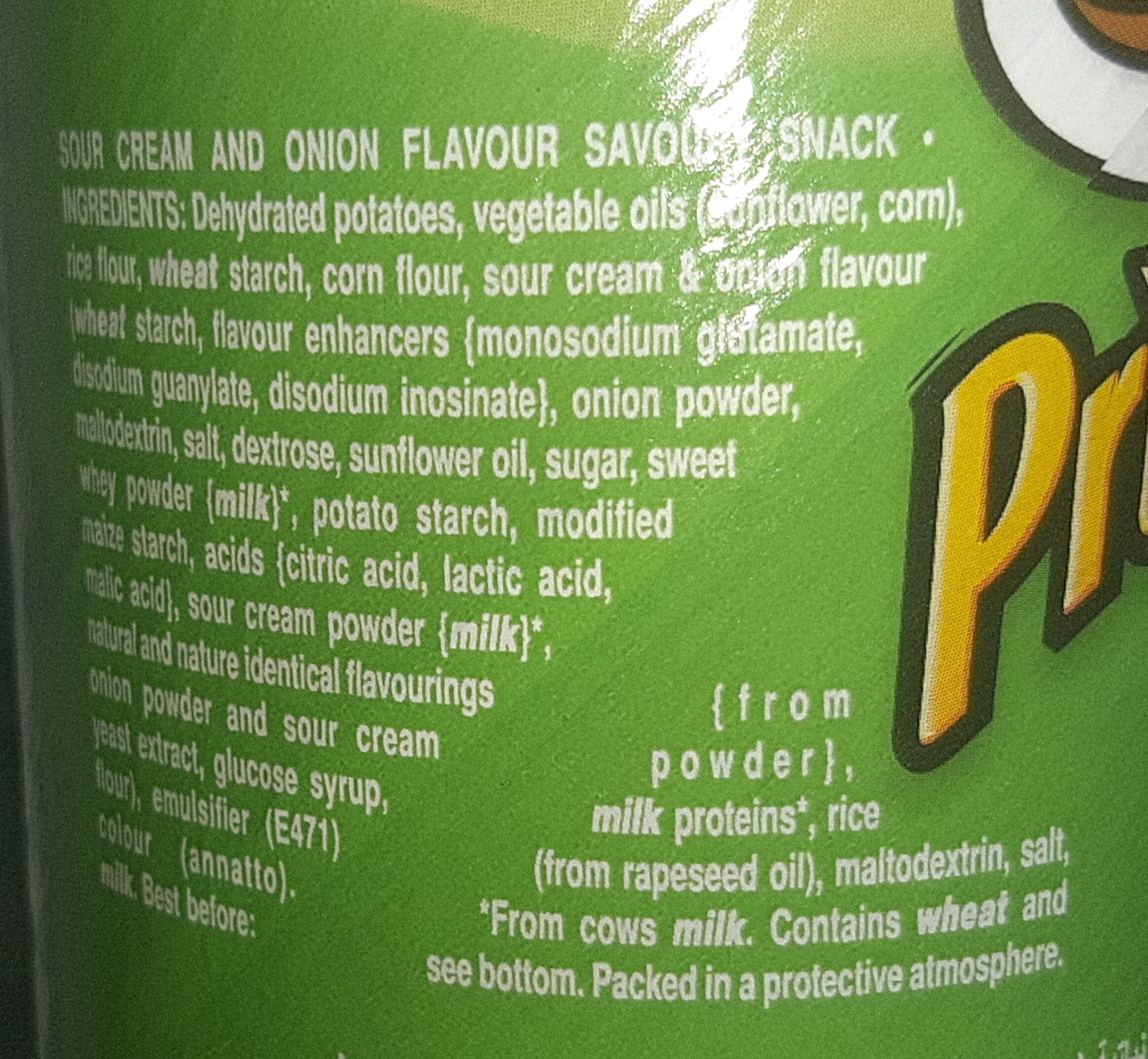 Pringles Sour Cream & Onion - Ingredients - en