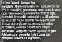 Fondant au chocolat - Ingredients - fr