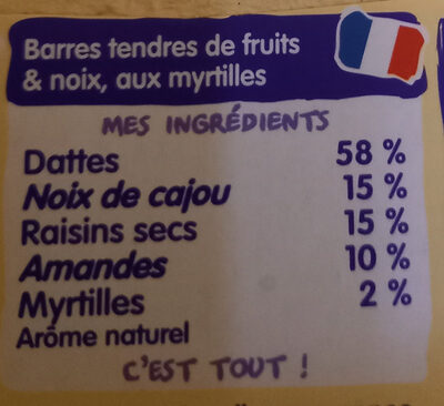 Blueberry Muffin Myrtilles - Ingredients - fr