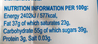 Choccy drops - Nutrition facts - en