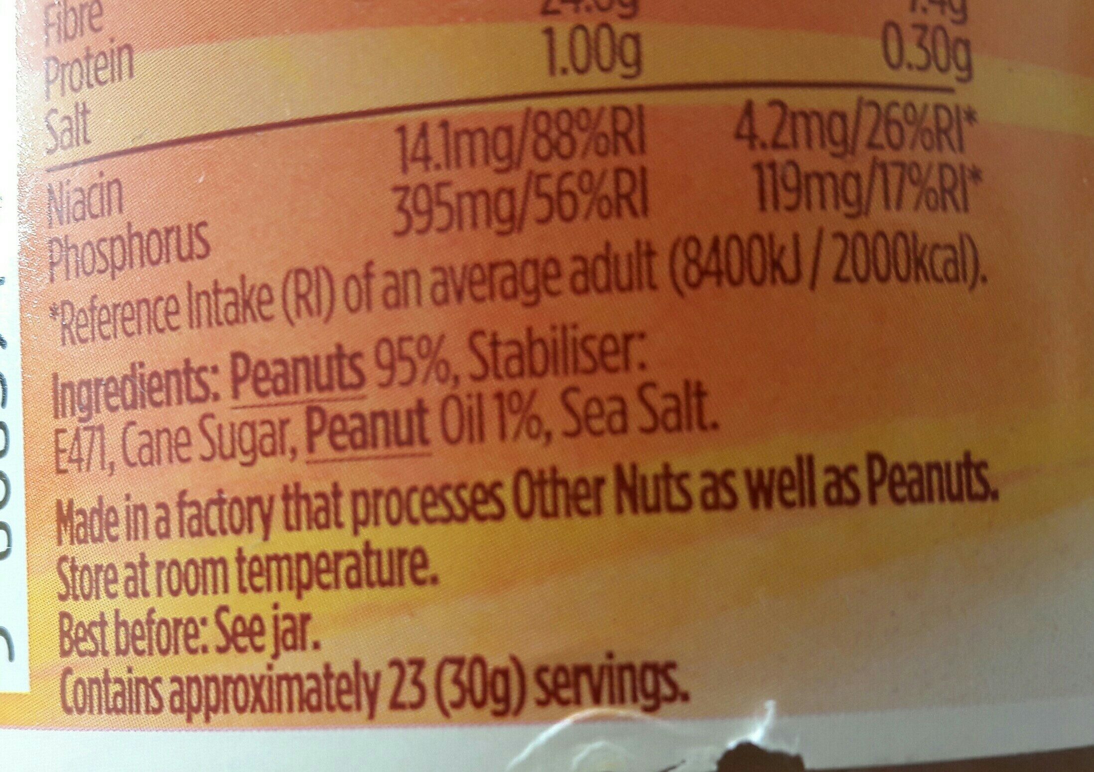 Sun Pat Crunchy Peanut Butter - Ingredients - en