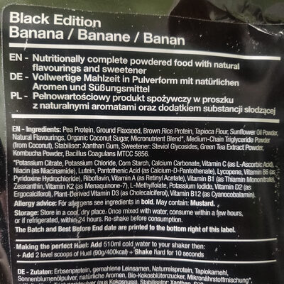 Huel black edition - Ingredients - en