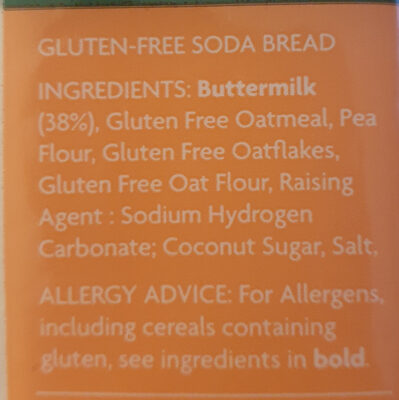 Gluten Free Soda Bread - Ingredients