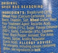 Original Spice Bag Seasoning - Ingredients - en