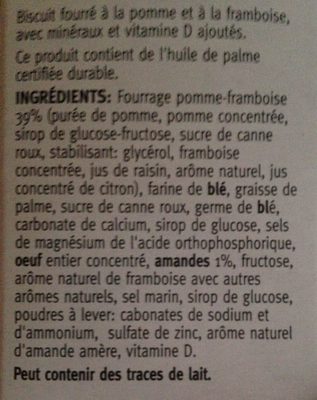 Céréal Cracottes à La Framboise, Kräcker Mit Himbe... - Ingredients - fr