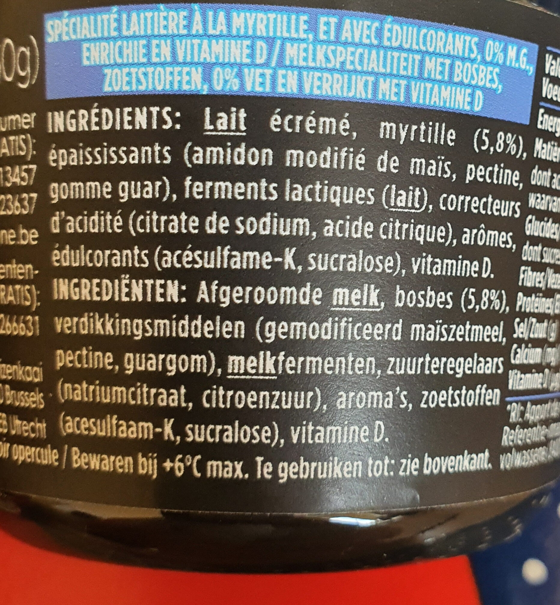 HiPRO Blueberry - Ingredients - fr
