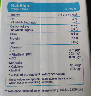 Soya Drink Original - Nutrition facts - en