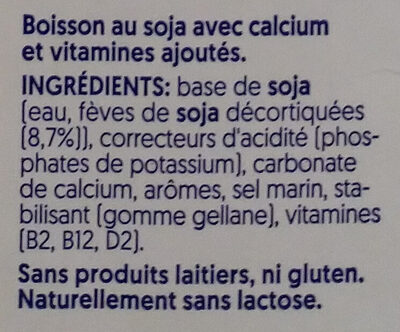 Soia senza zuccheri - Ingredients - fr
