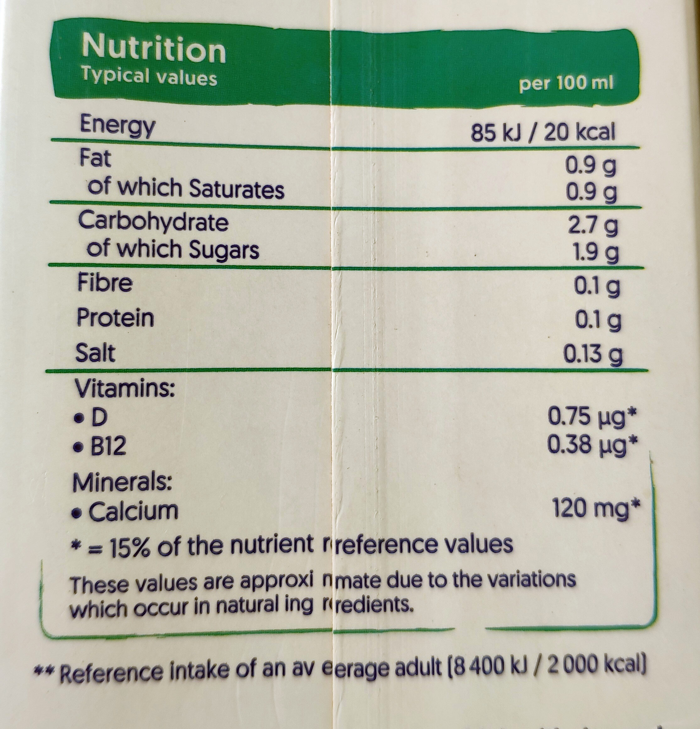 Kokosnuss - Nutrition facts - en