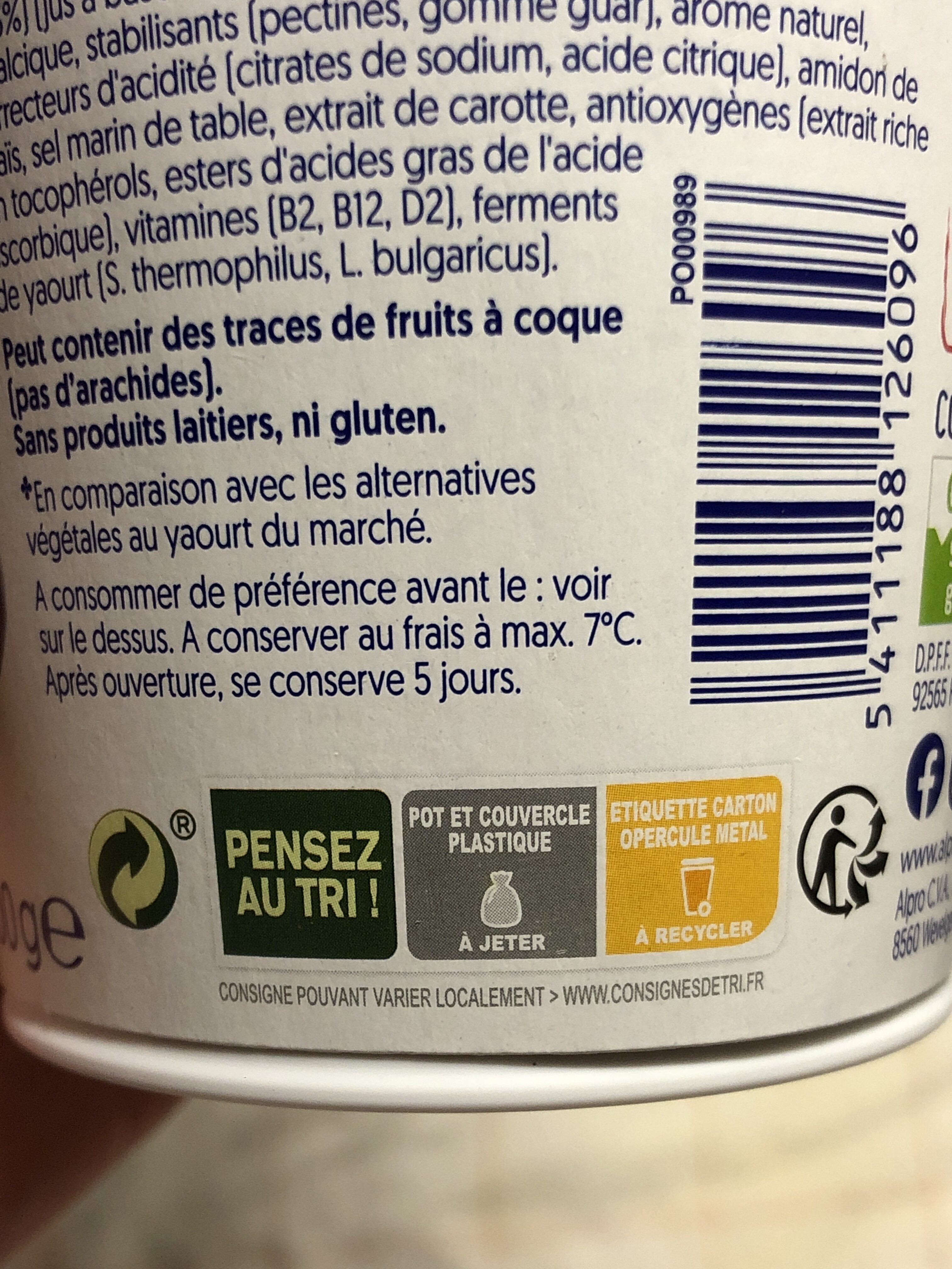 Alpro More fruit cherry - Recycling instructions and/or packaging information - en