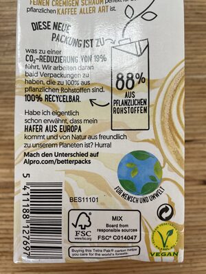 Barista Hafer - Recycling instructions and/or packaging information - en