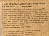 Micro donuts choc - Ingredients - fr