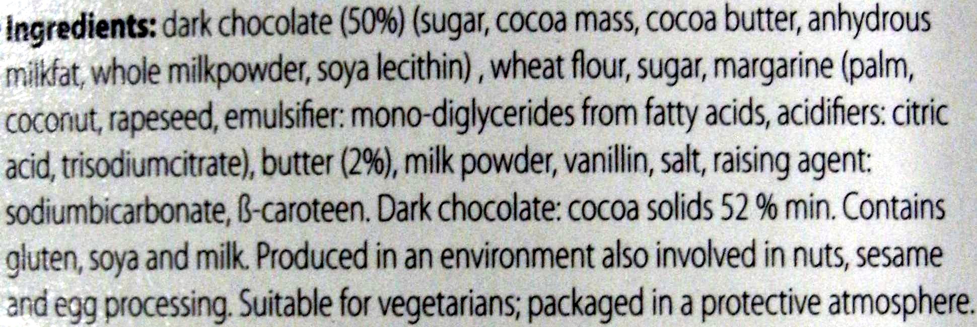Memoires dark chocolate hearts - Ingredients - en