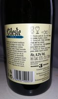 Bière Celeste Tripel 8 - Ingredients - fr