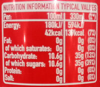 Coca-Cola 6er Pack - Nutrition facts - en