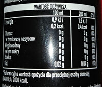 Napój gazowany o smaku cola - Nutrition facts - pl