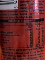 Coca Cola zero - Nutrition facts - en