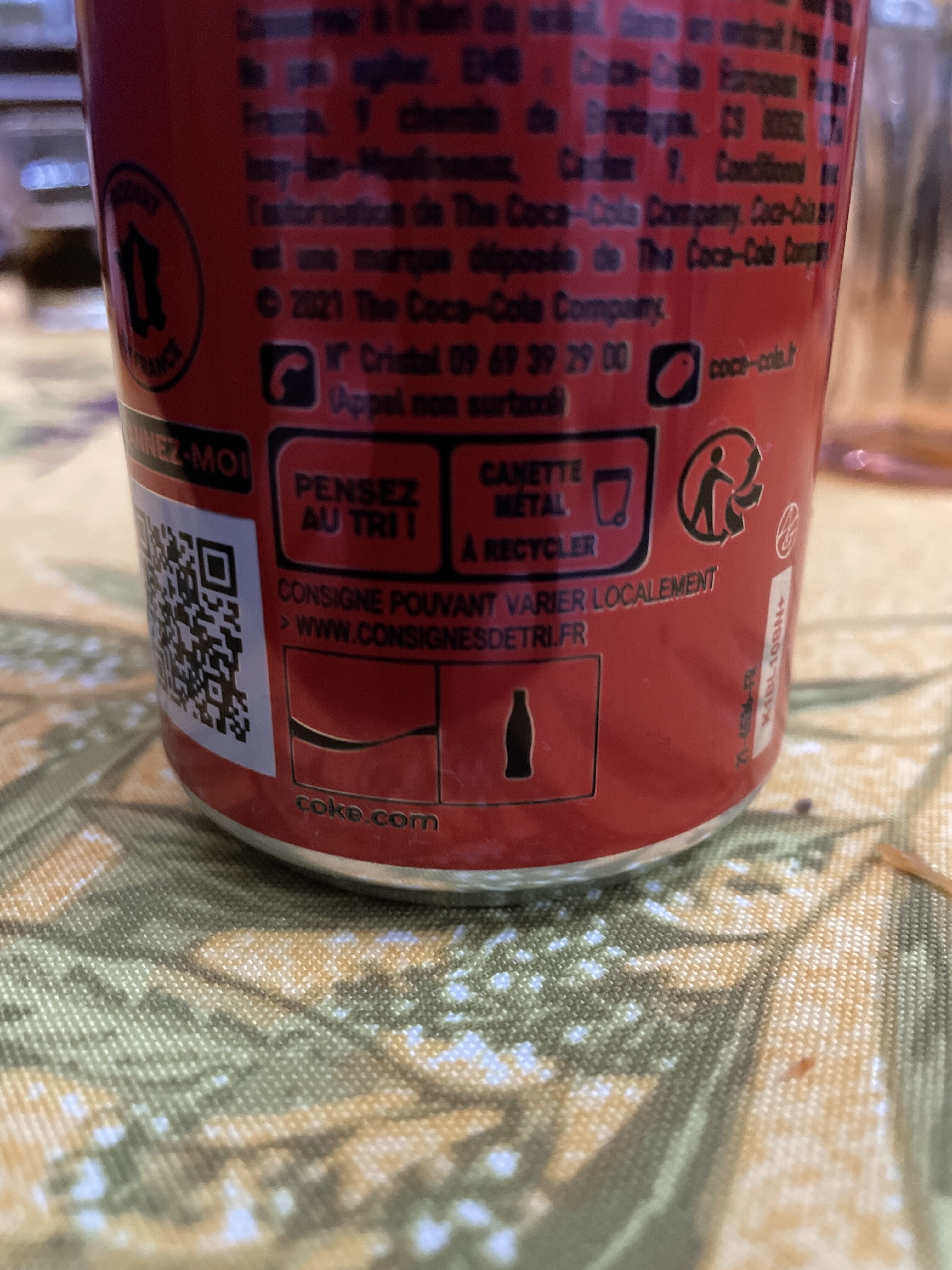Coca Cola zero - Recycling instructions and/or packaging information - en