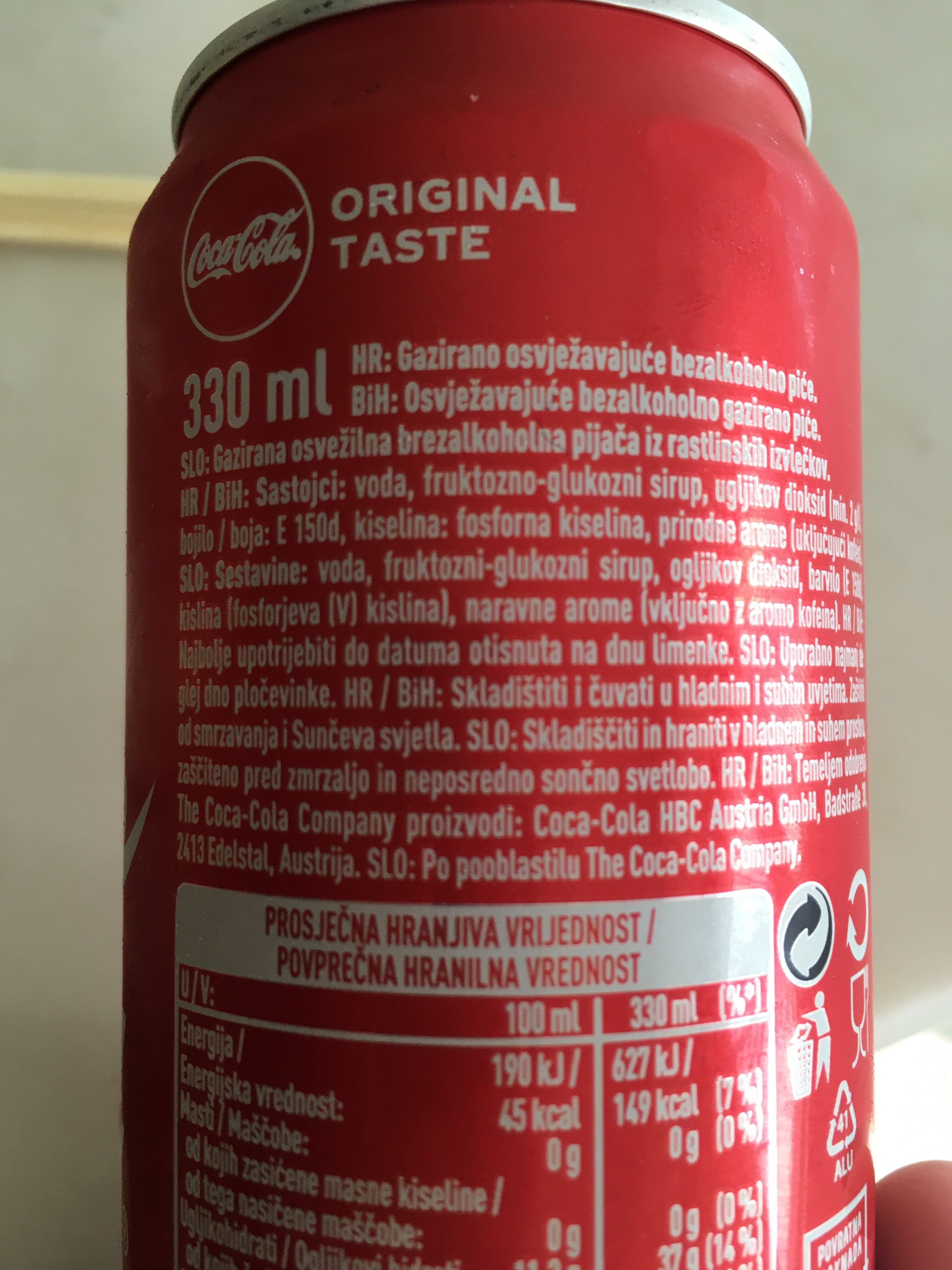 Coca-cola - Ingredients - en