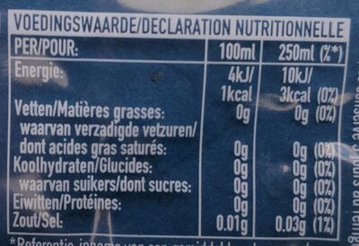 Fusion natural flavours - Nutrition facts - fr