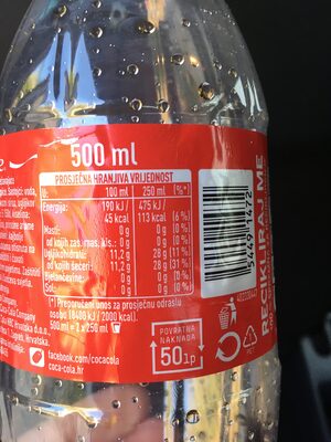 Coca-Cola Original Taste - Nutrition facts - en