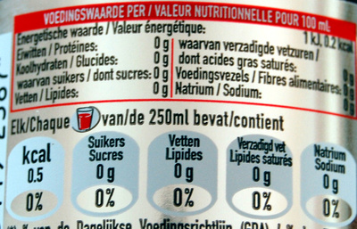 light - Nutrition facts