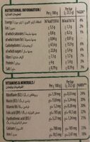 Fitness strawberry - Nutrition facts - fr