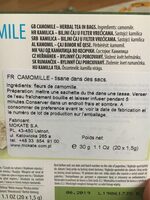 Camomile Matricaria Chamomilla - Nutrition facts - en