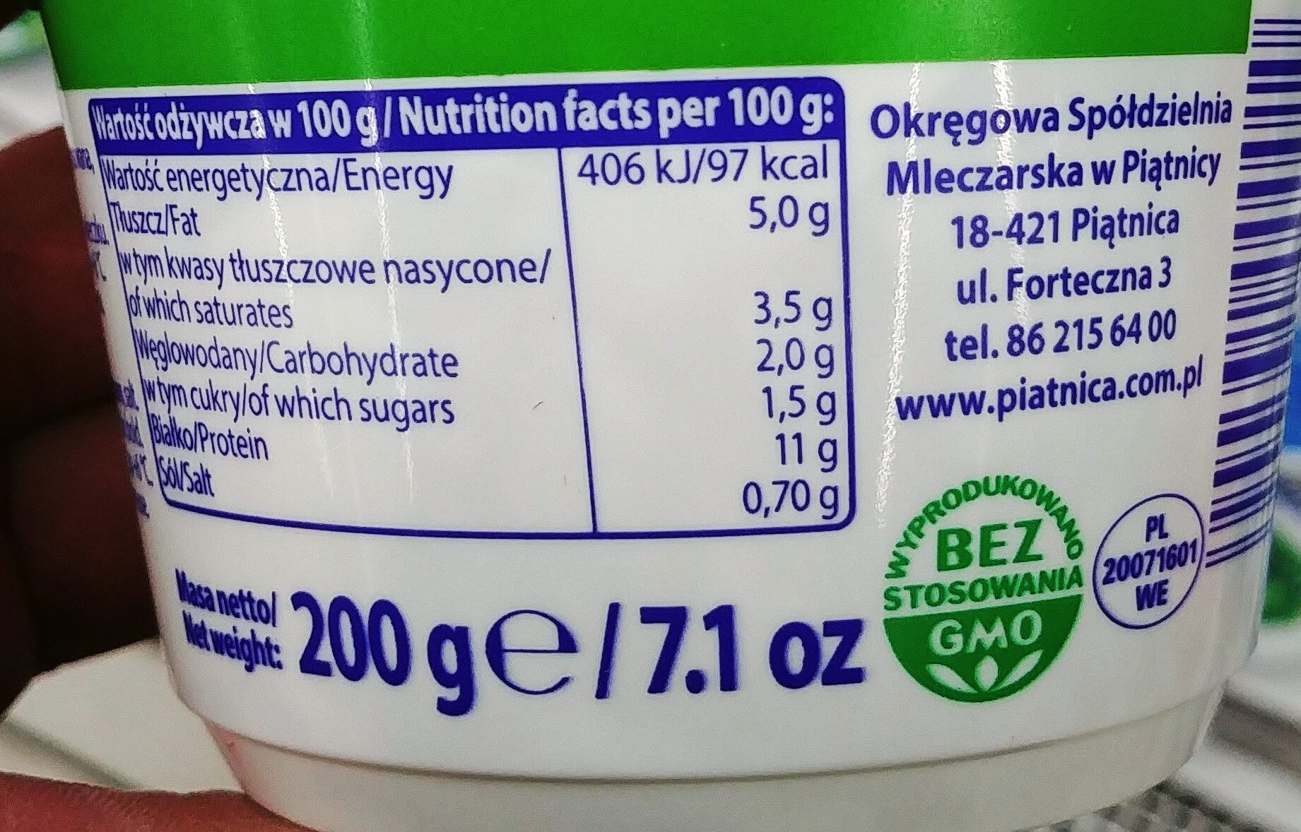 Cottage cheese - Nutrition facts - en