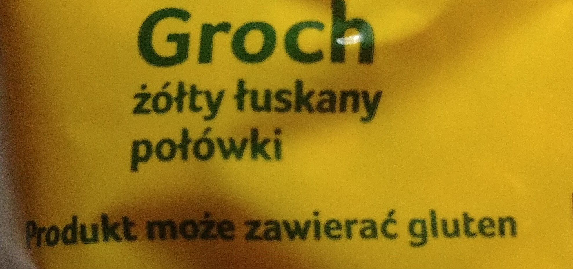 Groch żółty łuskany połówki - Ingredients - pl