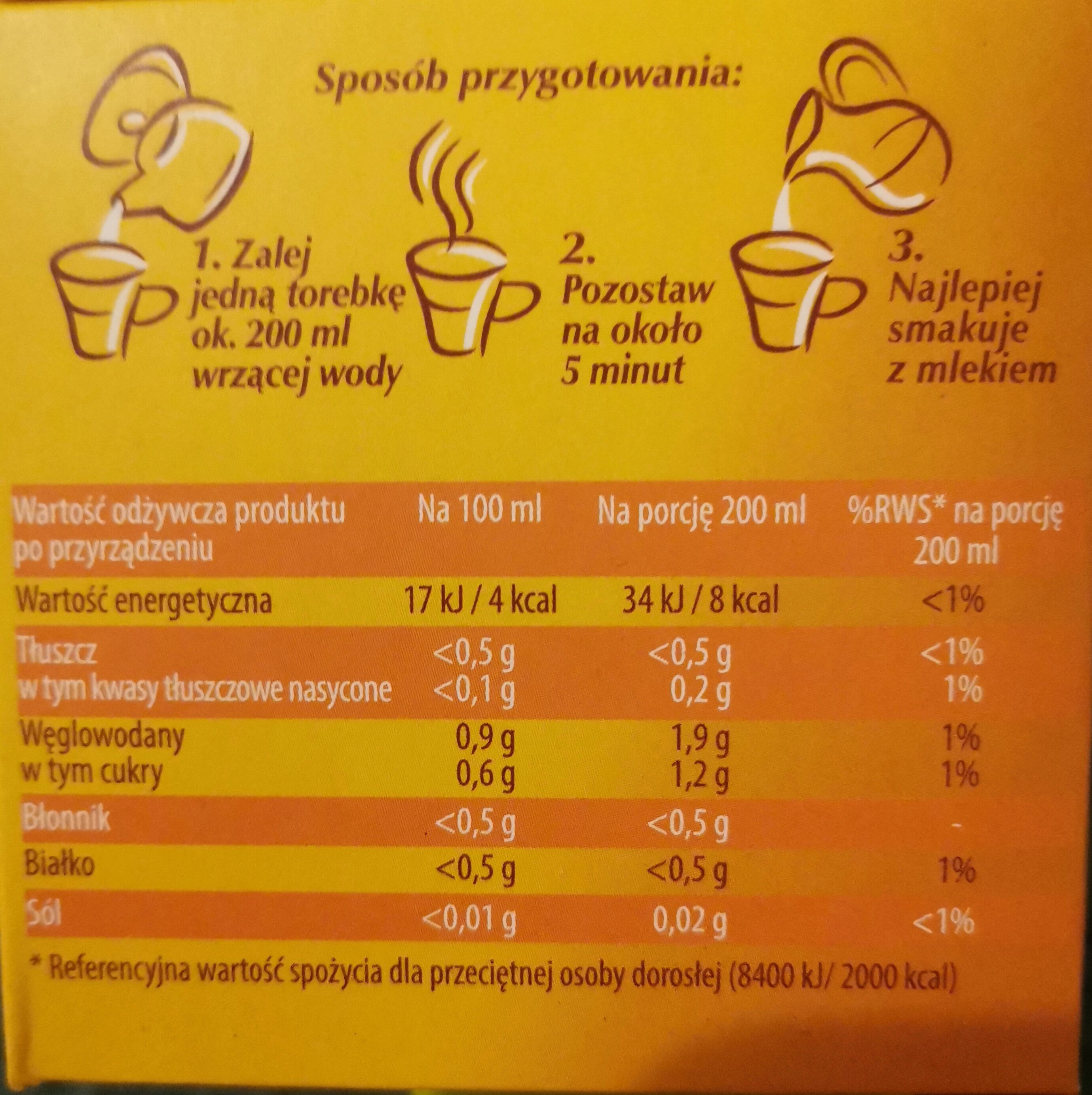 kawa zbożowa - Nutrition facts - pl