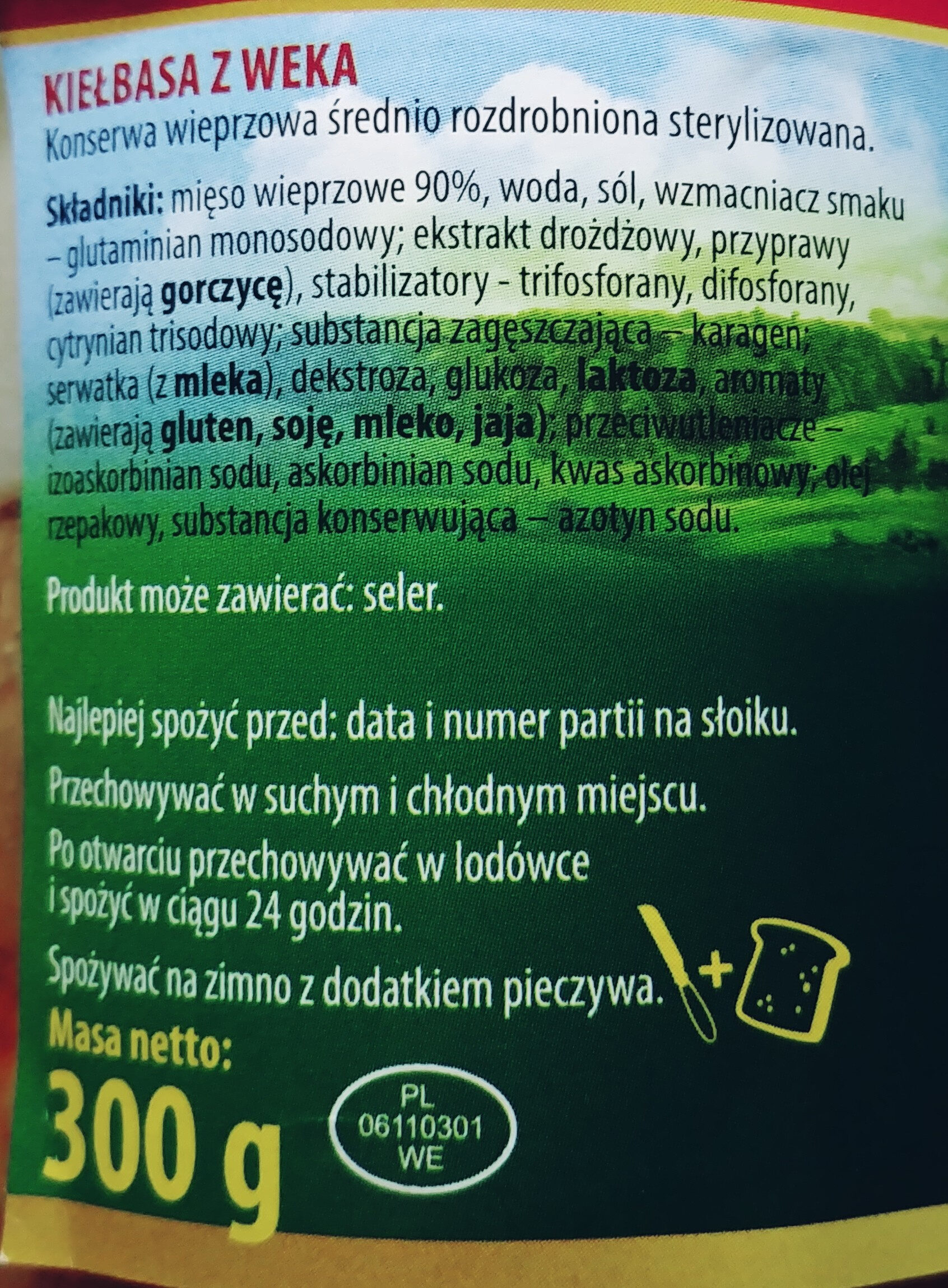 Kiełbasa z weka - Ingredients - pl