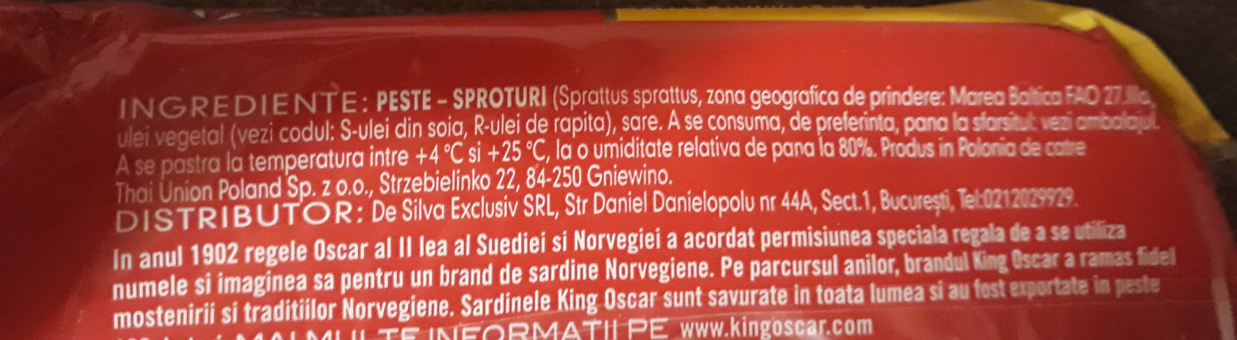 Sardine in ulei vegetal - Ingredients - ro