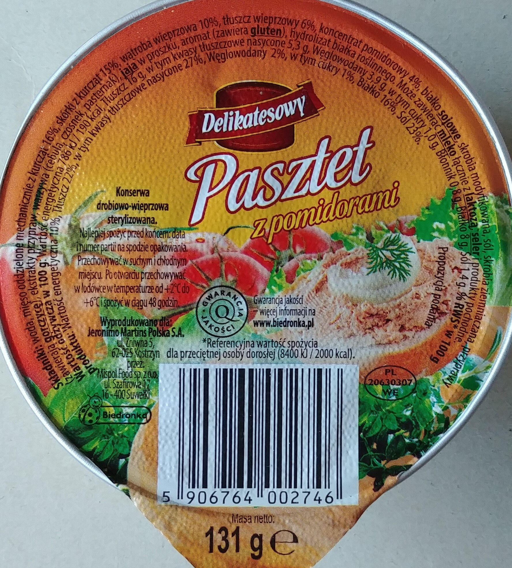 Pasztet z pomidorami - Product - pl