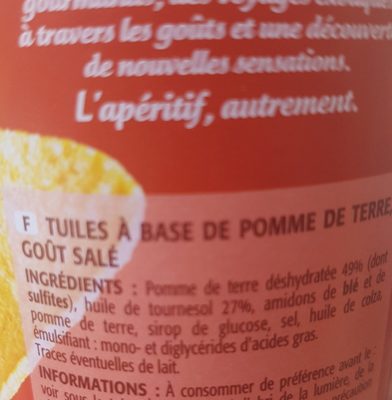 Tuiles snack - Ingredients - fr