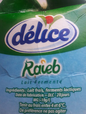 Raieb - Ingredients - fr