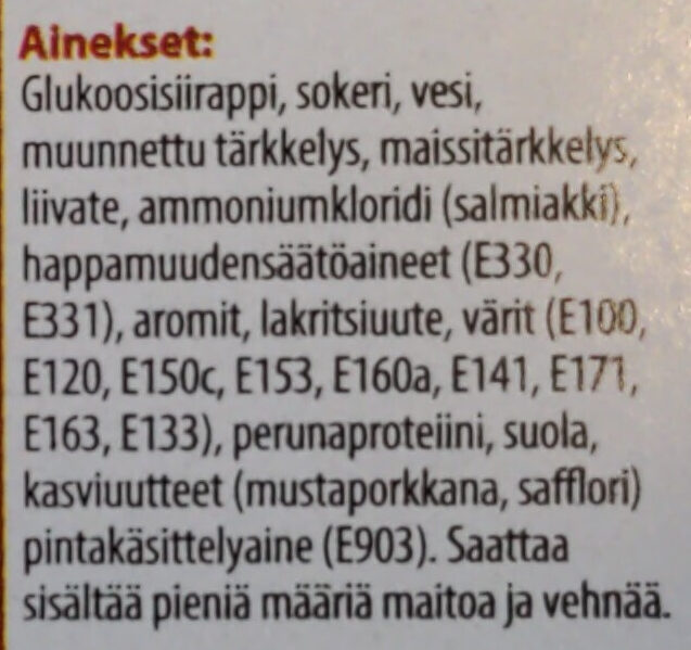 Makeiskimara - Ingredients - fi