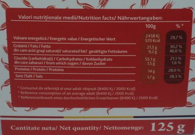 Ambrozia Crackers vegani cu rosii si usturoi - Nutrition facts - ro