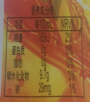康师傅 冰红茶 - Nutrition facts - zh