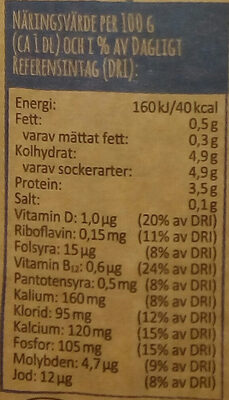 Arla Ko Ekologisk Lättmjölk - Nutrition facts - sv
