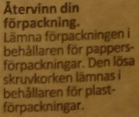 Arla Ko Ekologisk Lättmjölk - Recycling instructions and/or packaging information - sv