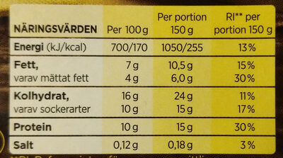 Grödinge ostkaka - Nutrition facts - sv