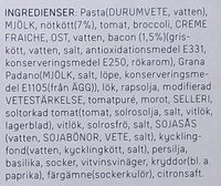 Dafgårds Karins Pasta - Ingredients - sv