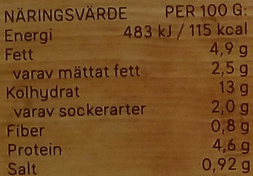 Dafgårds Lasagne i ugn - Nutrition facts - sv