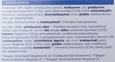 ICA Fiskgratäng Skaldjurssås - Ingredients - sv
