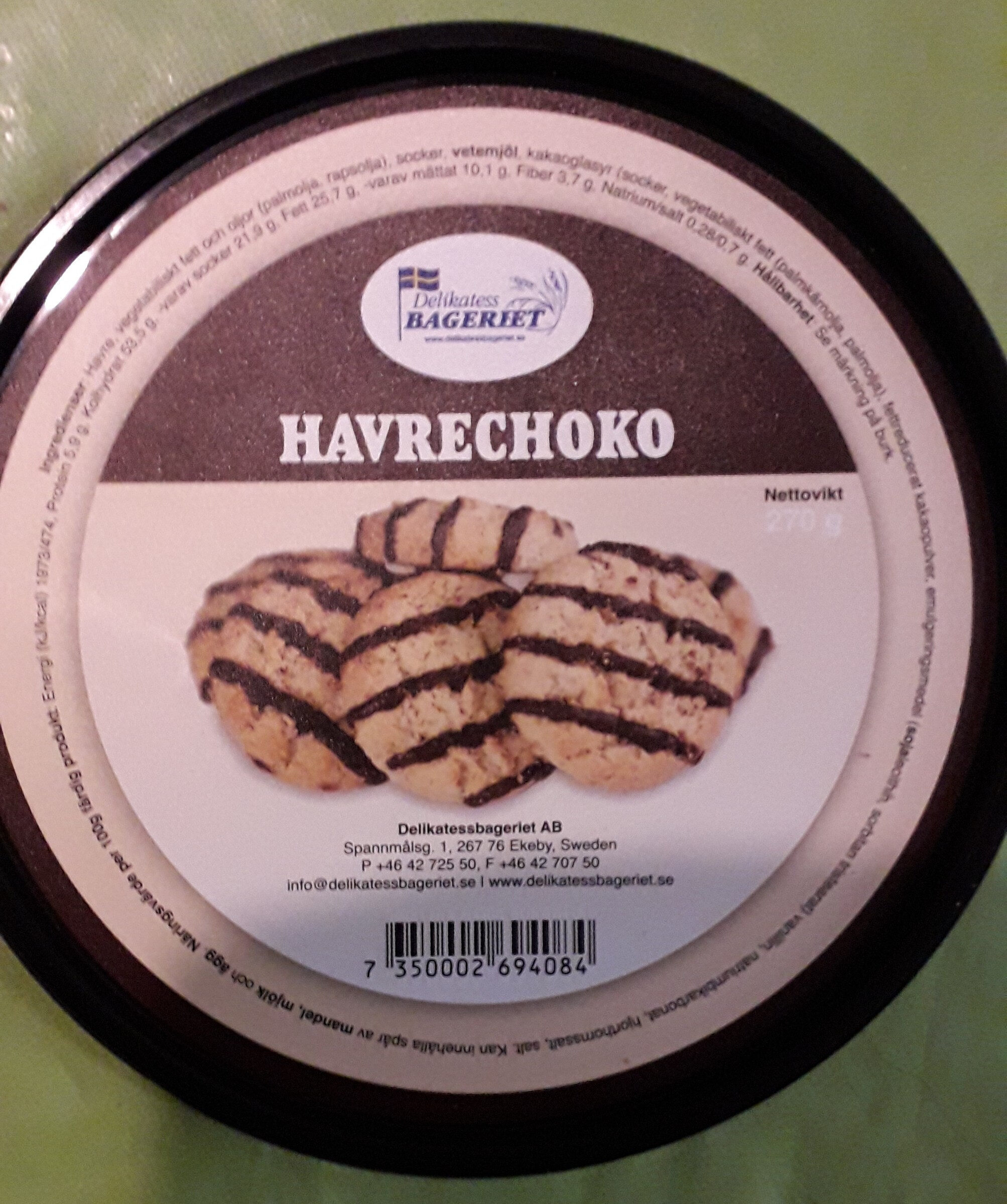 Havrechoko - Ingredients - sv