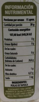 Tapioca Wand's - Nutrition facts