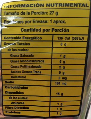 Cheetos Colmillos - Nutrition facts - es