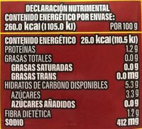 Tomates Molidos Condimentados - Nutrition facts - es